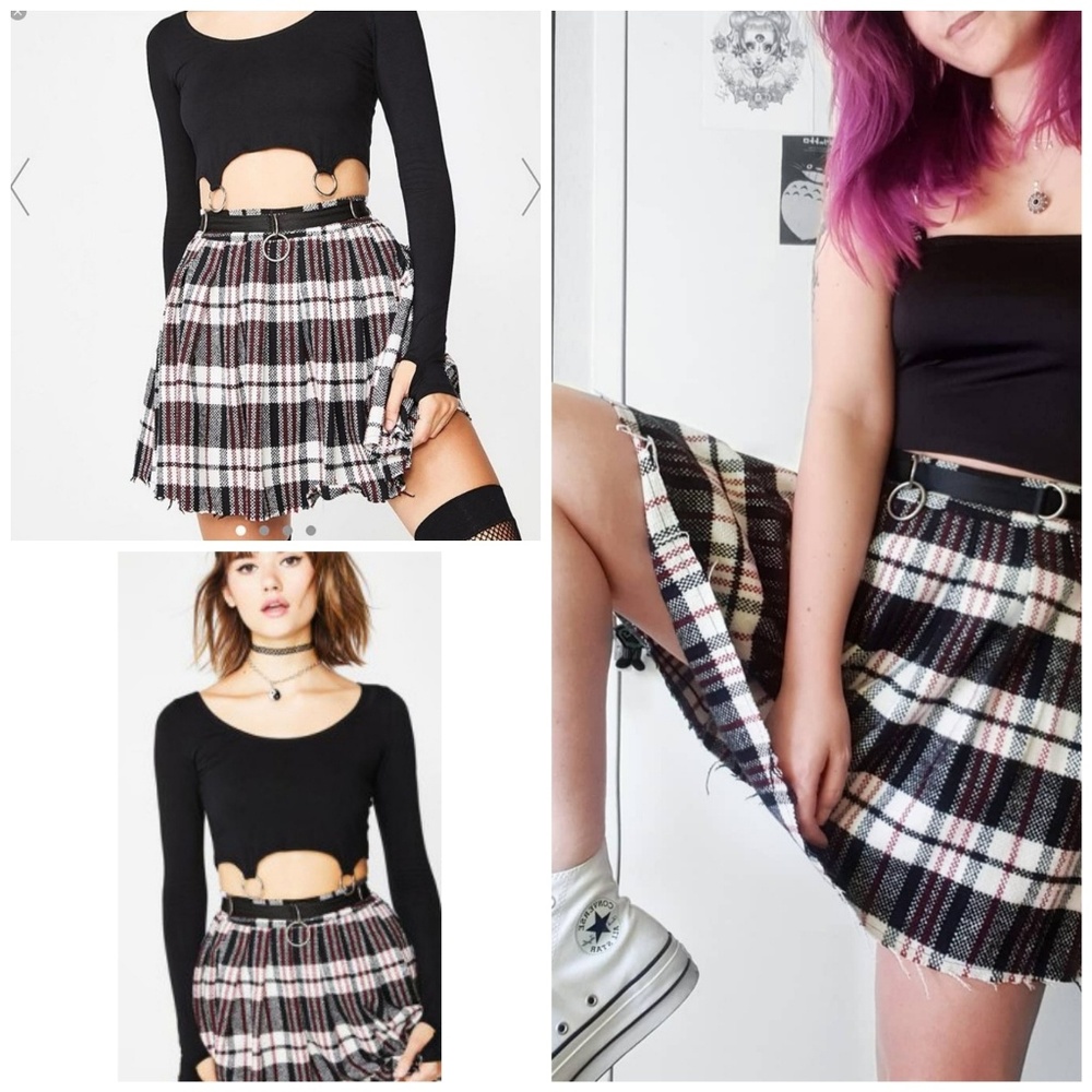 Current Mood Dress Code Plaid Skirt